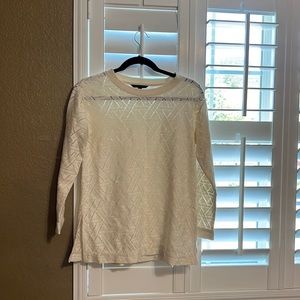 Banana Republic Women’s Top Blouse Pullover Cream Color Long Sleeve Size Small